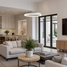 Lampadario LED su cavo GALA LED/25W/230V Ø 50 cm argento