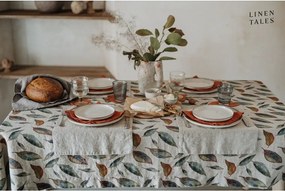 Tovaglia di lino 140x140 cm Golden Fall - Linen Tales