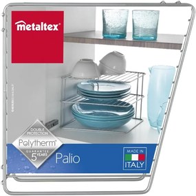 Ripiano aggiuntivo argentato in acciaio 25x25 cm Palio – Metaltex