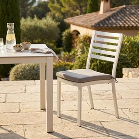 DEXTER - sedia da giardino in alluminio impilabile con cuscino