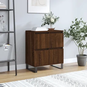 Credenza rovere marrone 60x35x70 cm in legno multistrato