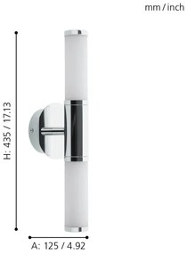Eglo 95142 - Lampada LED da bagno PALMERA 1 2xLED/4,5W/230V