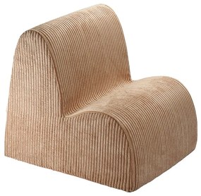 Poltrona per bambini marrone con rivestimento in velluto a coste Cloud – Wigiwama