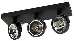 Faretto di design nero orientabile 3 luci - Go