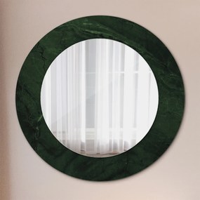 Specchio rotondo stampato Marmo verde fi 50 cm