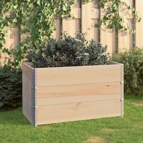 Fioriere Rialzate 3 Pz 50x100 Cm İn Legno Massello Di Pino /