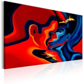 Quadro  Cosmic Kiss  Colore Blu, Dimensioni e Misure 90x60