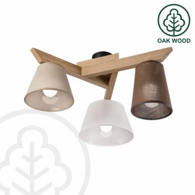 Brilagi - LED  Lampadario a plafone ANTHONY 3xE14/40W/230V quercia