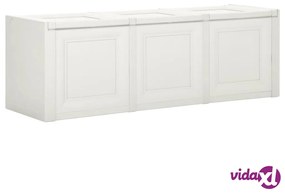 vidaXL Baule per Cuscini Bianco Angora 125x40x42 cm 130 L