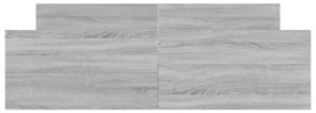 Giroletto con testiera e pediera grigio sonoma 140x200 cm