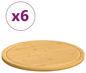 Taglieri 6 Pz Ø40x1,5 Cm İn Bambù /