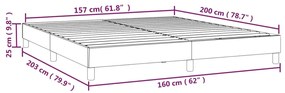 Giroletto a Molle Tortora 160x200 cm in Tessuto