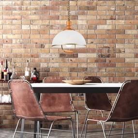 Lampadario a scomparsa RAMONA 1xE27/60W/230V beige/marrone