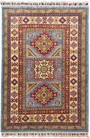 Kazak Tappeto 120x100 Blu (Afghanistan) Annodato A Mano