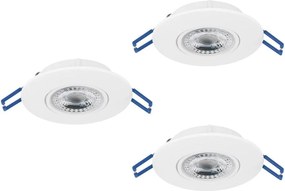 Eglo 300184 - Set da 3 faretti da incasso GEDREZ LED 4,9 W/230 V Ø 9 cm, bianco