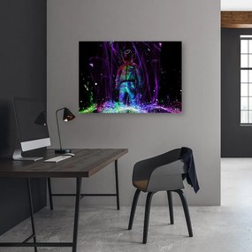 Quadro su tela, Giocatore al neon