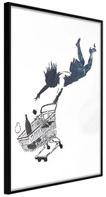 Poster  Banksy: Shop Until You Drop  Cornice Quadri Cornice nera, Larghezza x Altezza Home decor 20x30