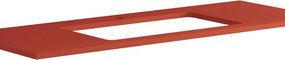 Top per lavabo semincasso Niwa18058 L 120 x H 1.8 x P 46 cm laccato opaco paprika truciolare