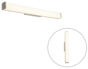 Lampada da parete moderna bagno acciaio 62 cm IP44 - Cascada
