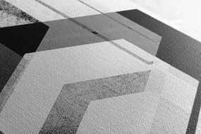Stampa su tela – Geometria futuristica in bianco e nero
