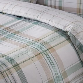 Set copripiumino e federa verde per letto singolo 135x200 cm Cartmel Check – Catherine Lansfield