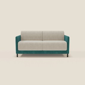 Narciso divano letto desing con materasso H18 cm bicolore con struttura in microfibra smacchiabile e imbottiture in elegante tessuto impermeabile T06