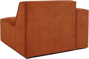 Modulo divano in velluto a coste arancione (angolo sinistro) Sting - Scandic