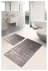 Set di tappetini per il bagno grigi in velluto 2 pz 60x100 cm – Mila Home