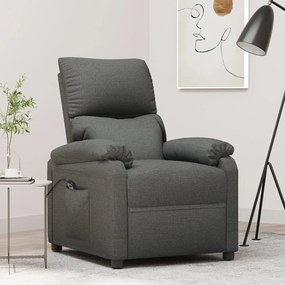 Poltrona Elettrica Reclinabile Grigio Scuro İn Tessuto /