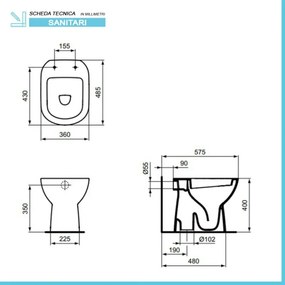 Sanitari Ideal Standard tradizionali scarico a terra e copriwater originale I.Life A