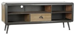 Mobile TV DKD Home Decor 140 x 41 x 57 cm Abete Naturale Metallo Grigio chiaro