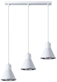 Sollux SL.0988 - Lampadario su filo TAZILA 3xES111/60W/230V bianco