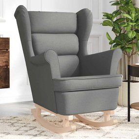 Sedia A Dondolo Grigio Scuro 74x90x102 Cm İn Tessuto /