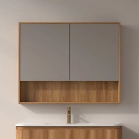 Specchio bagno contenitore 100 cm stile scandinavo | KAM-NORTH-100 - KAMALU