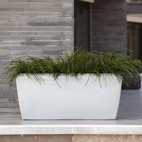 Fioriera Arc Granite Rettangolare 90x35x40 Cm Avorio /