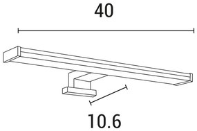 Illuminazione a LED per specchi da bagno LED/8W/230V 3000K 40 cm IP44 cromo