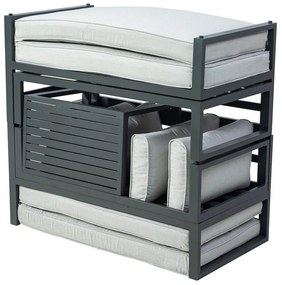 Set da giardino grigio/beige in metallo per 8 persone Portland – Rojaplast