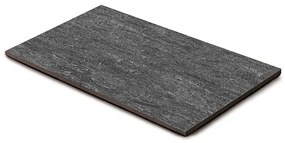 Lastra di cemento Vals Antrazyt in gres naturale nero L 80 x L 40 cm, spessore 20 mm