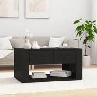 Tavolino da Salotto Nero 80x50x40 cm in Legno Multistrato 816529