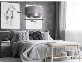 Duolla - Lampadario a sospensione con filo NANTES 1xE27/15W/230V diametro 45 cm argento