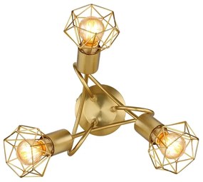 Globo 54802GB-3D - Lampadario a plafone XARA I 3xE14/40W/230V oro