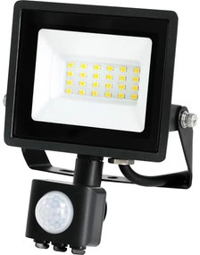 Riflettore LED con sensore MHC LED/20W/230V IP44 6500K nero