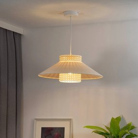 Euluna lampada a sospensione Cappello, beige, rattan naturale, Ø 45 cm