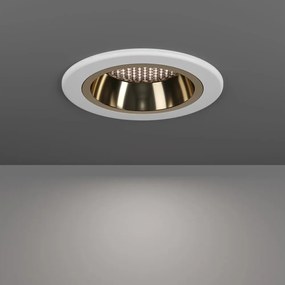 Eglo 902299-LED RGBW Plafoniera dimmerabile per controsoffitto con vetro fumé YEBRA-Z LED/4,8W/230V IP44 bianco/oro