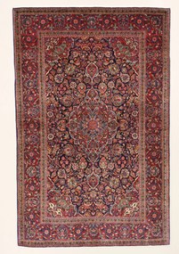 Kashan Tappeto 140x210 (Iran) Annodato A Mano