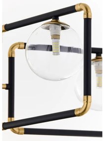 Jupiter 1985 - Lampadario a sospensione con supporto rigido IBRA 5xG9/10W/230V nero/oro