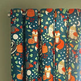 Tenda per bambini verde e marrone 2 pz 168x183 cm Fox and Woodland Friends – Catherine Lansfield
