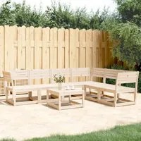 Set Divani da Giardino 6 pz in Legno Massello di Pinocod mxl 88356