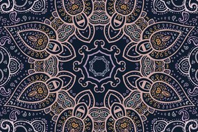 Quadro su tela – Mandala con motivo indiano
