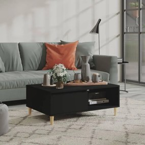Tavolino Da Salotto Nero 90x60x35 Cm İn Legno Multistrato /